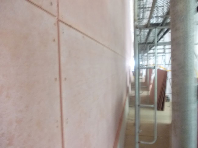 骨架、巖棉、火克板施工