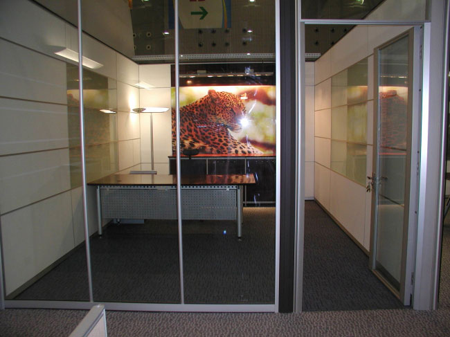 High wall glass case