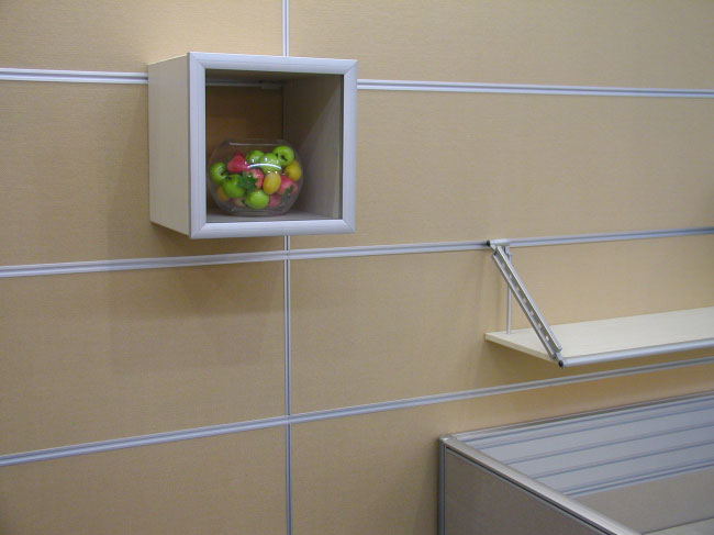 High wall glass case