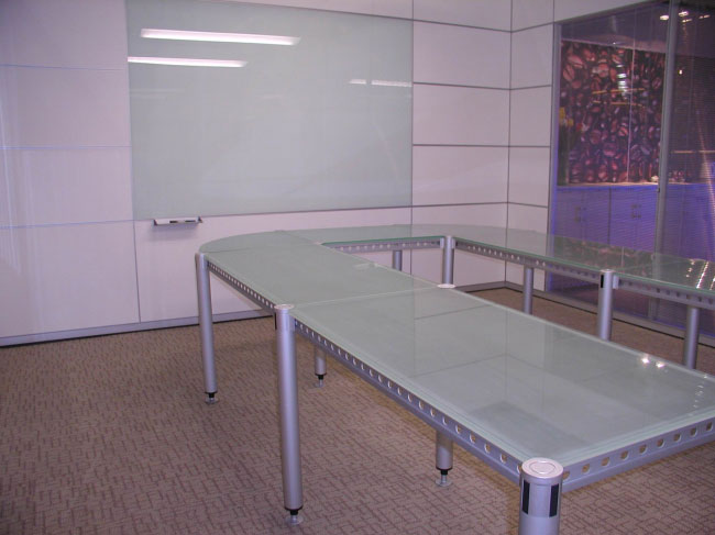High wall glass case