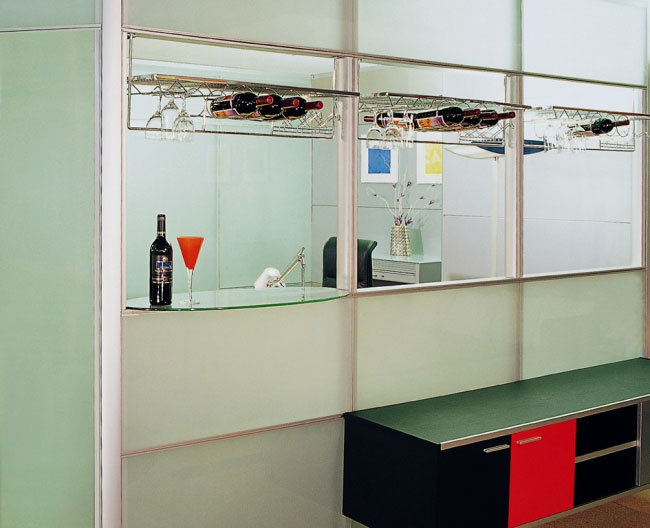 High wall glass case